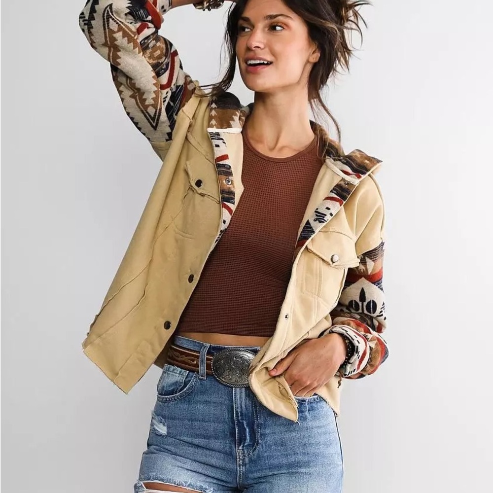 Buckle BKE Hooded Aztec Jacket